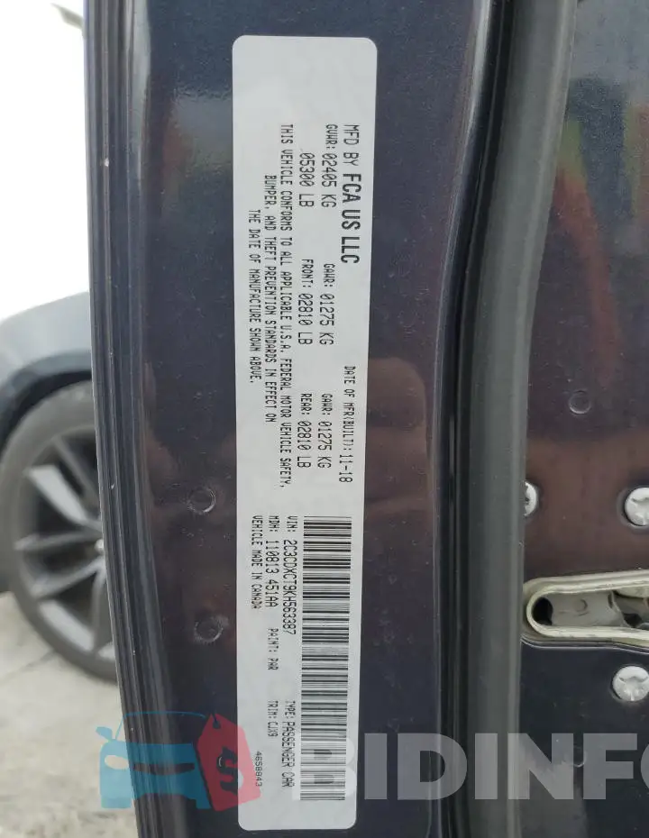 2C3CDXCT9KH563387 Photo# 12
