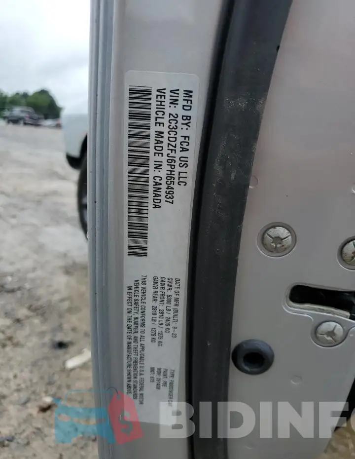 2C3CDZFJ6PH654937 Photo# 13
