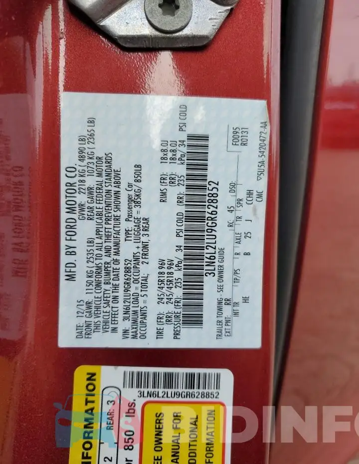 3LN6L2LU9GR628852 Photo# 13