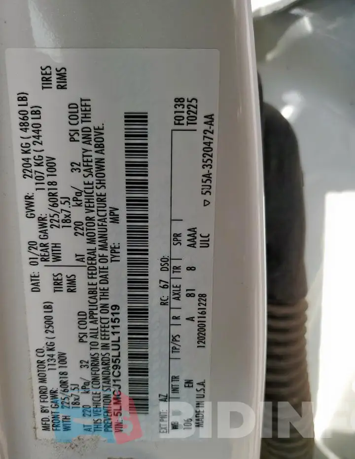 5LMCJ1C95LUL11519 Photo# 13