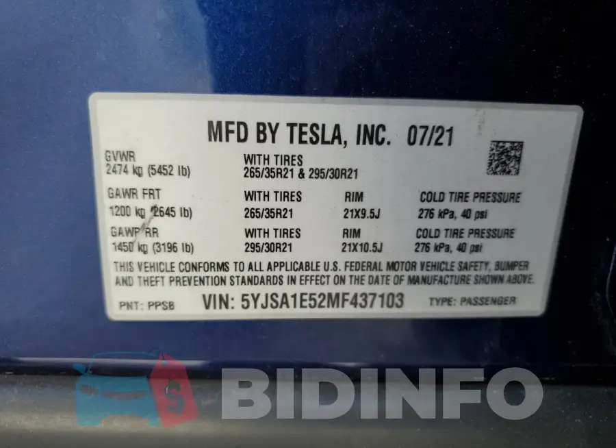 5YJSA1E52MF437103 Photo# 13
