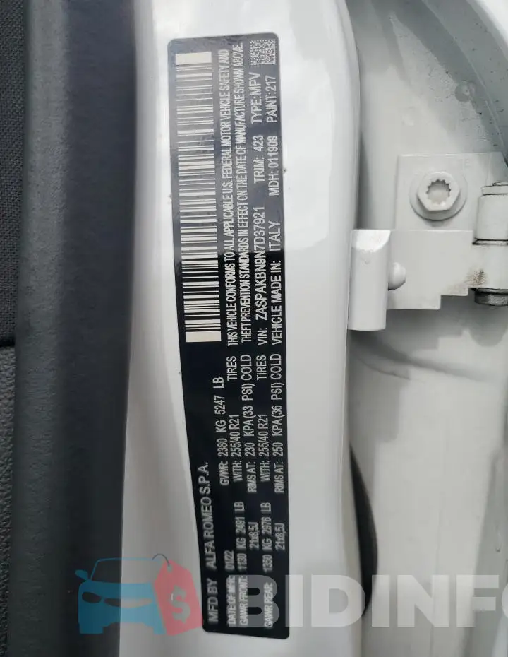 ZASPAKBN9N7D37921 Photo# 14