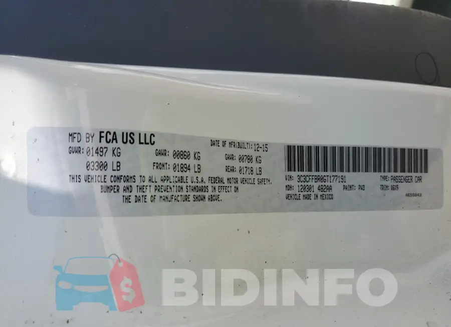 3C3CFFBR0GT177191 Photo# 12