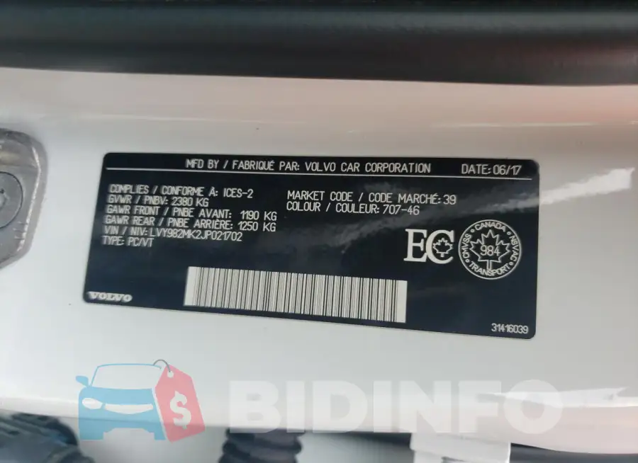 LVY982MK2JP021702 Photo# 12