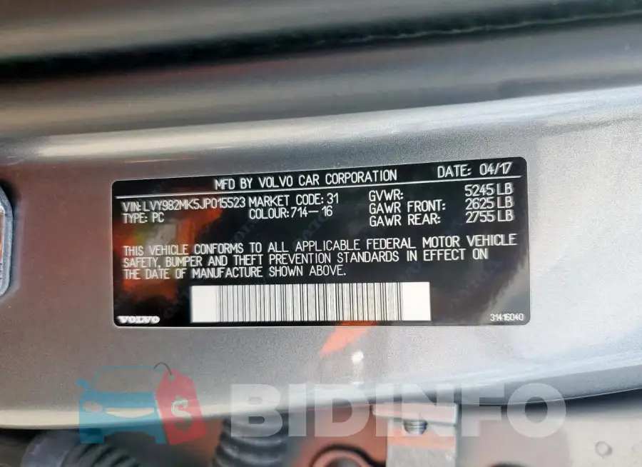 LVY982MK5JP015523 Photo# 13