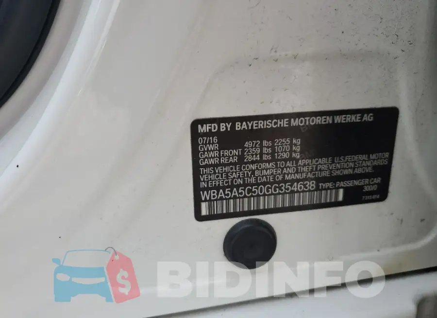 WBA5A5C50GG354638 Photo# 12