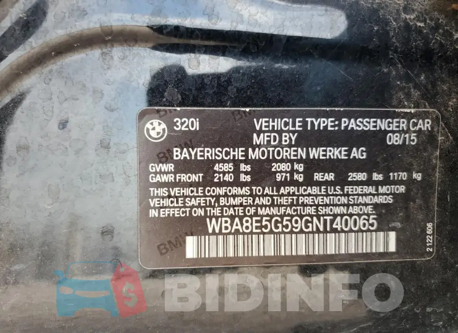 WBA8E5G59GNT40065 Photo# 12