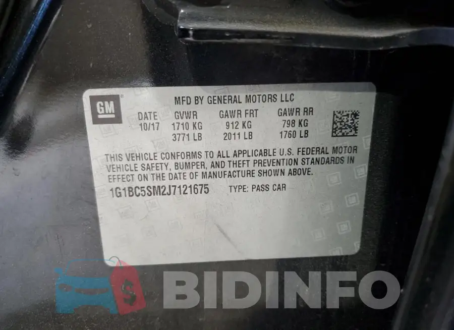 1G1BC5SM2J7121675 Photo# 12