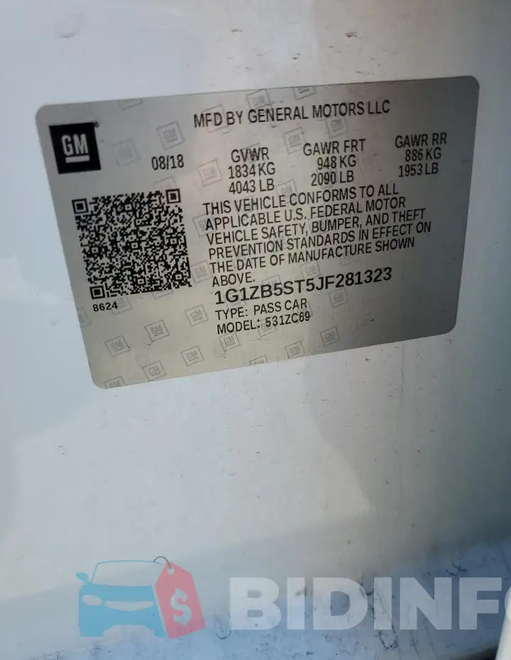 1G1ZB5ST5JF281323 Photo# 12