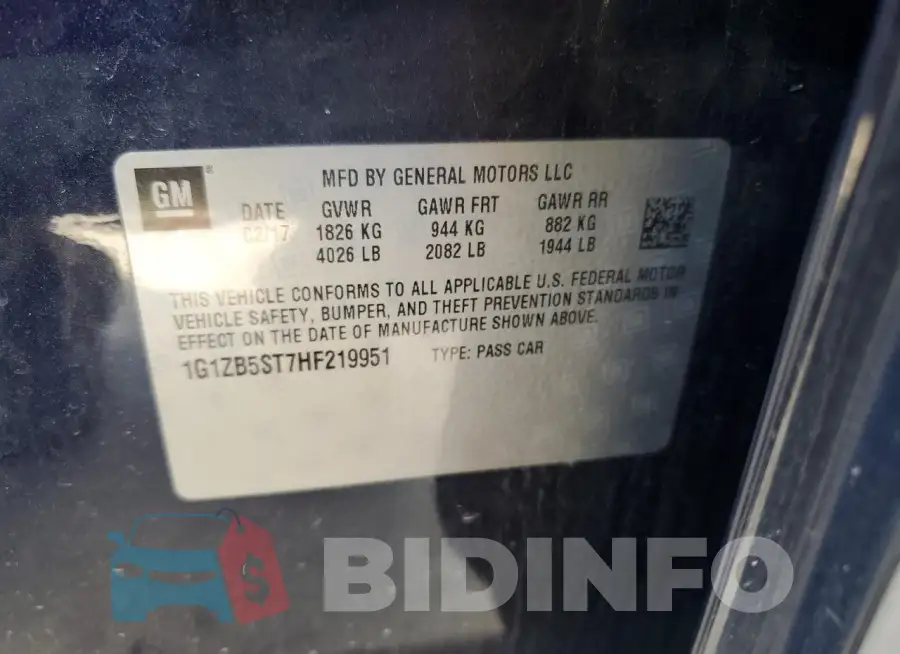 1G1ZB5ST7HF219951 Photo# 12