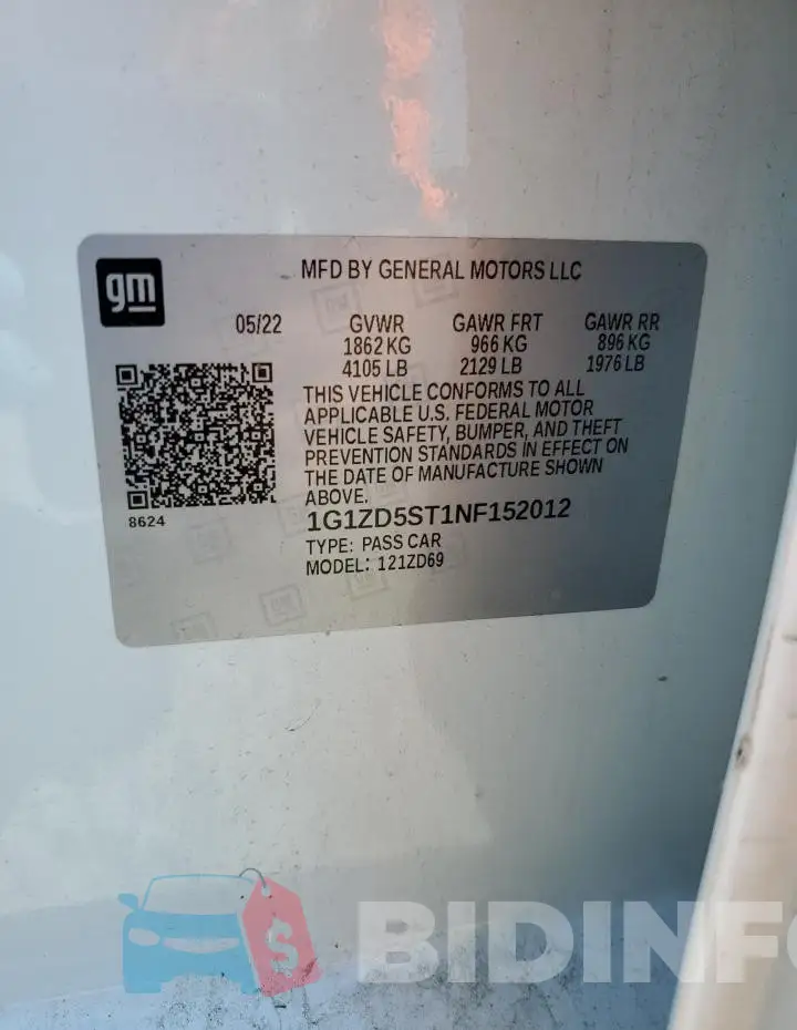 1G1ZD5ST1NF152012 Photo# 13