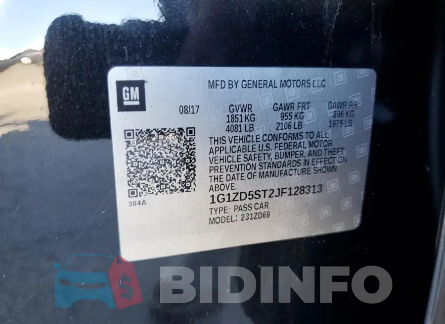1G1ZD5ST2JF128313 Photo# 12