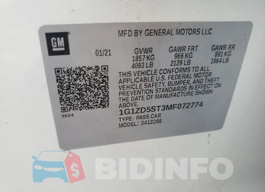 1G1ZD5ST3MF072774 Photo# 13