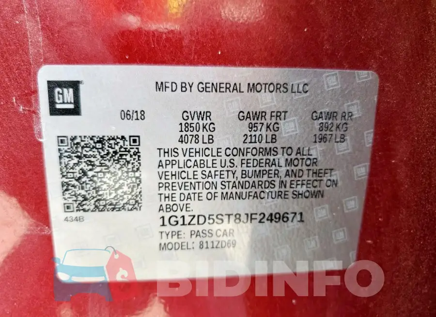 1G1ZD5ST8JF249671 Photo# 12