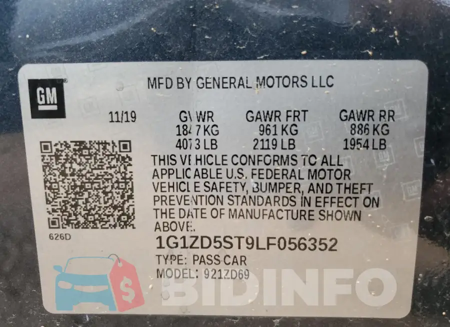 1G1ZD5ST9LF056352 Photo# 12