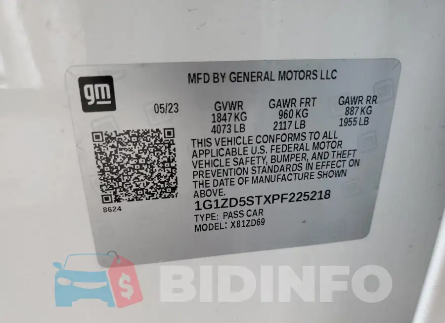 1G1ZD5STXPF225218 Photo# 12