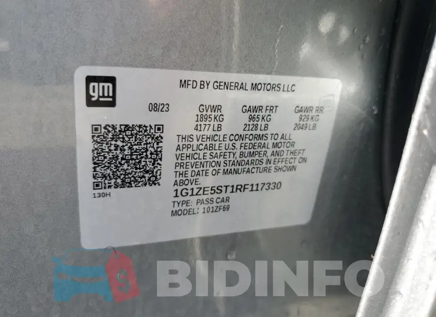 1G1ZE5ST1RF117330 Photo# 12