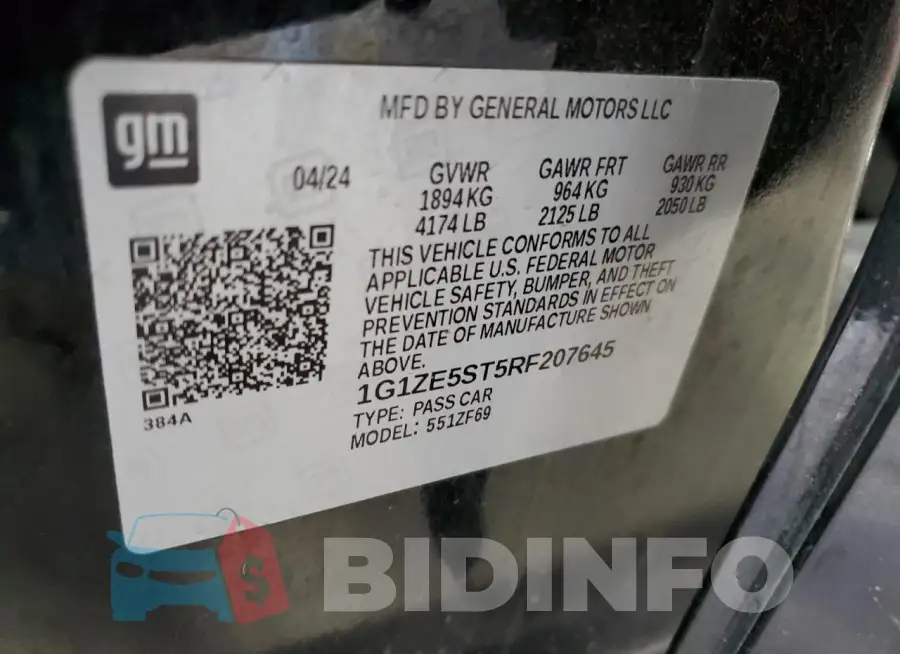 1G1ZE5ST5RF207645 Photo# 13