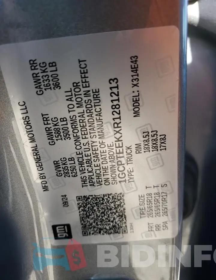 1GCPTEEKXR1281213 Photo# 13