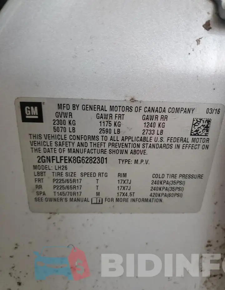 2GNFLFEK8G6282301 Photo# 12