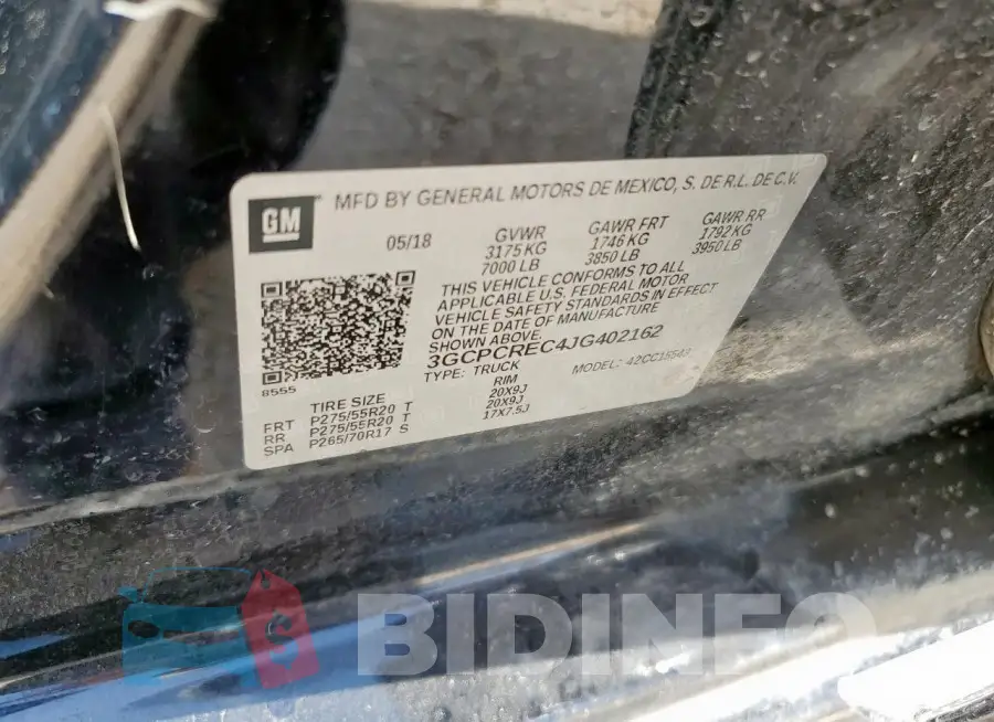 3GCPCREC4JG402162 Photo# 13