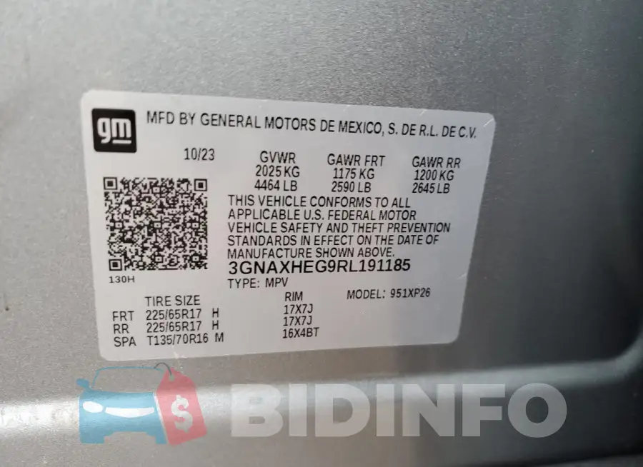 3GNAXHEG9RL191185 Photo# 13