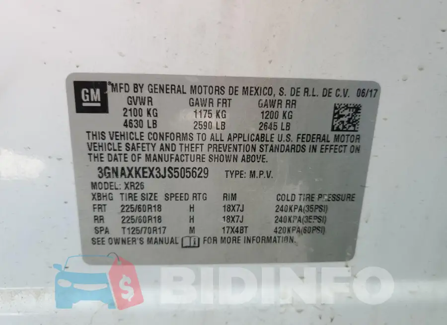 3GNAXKEX3JS505629 Photo# 13