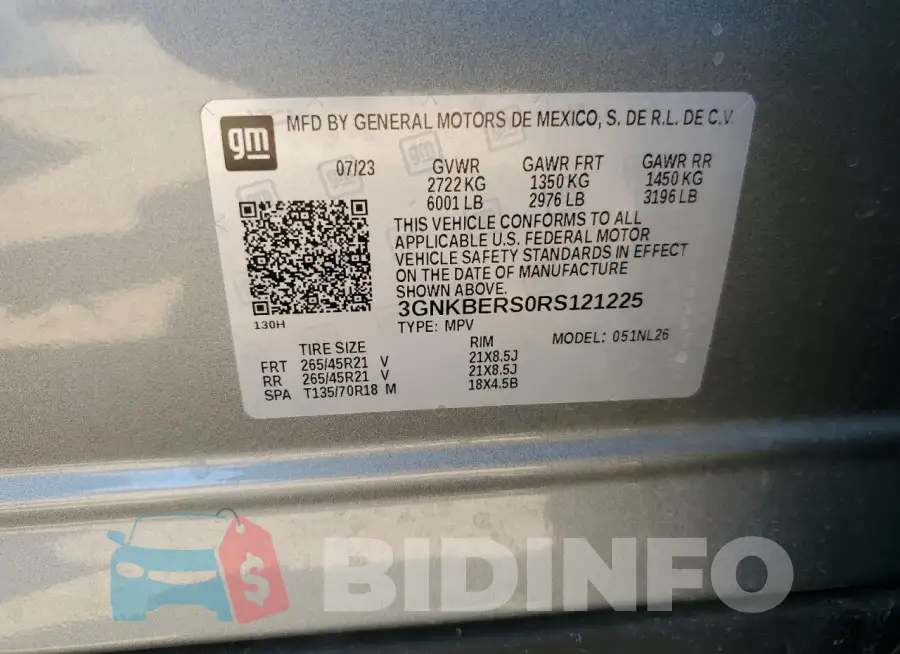 3GNKBERS0RS121225 Photo# 12