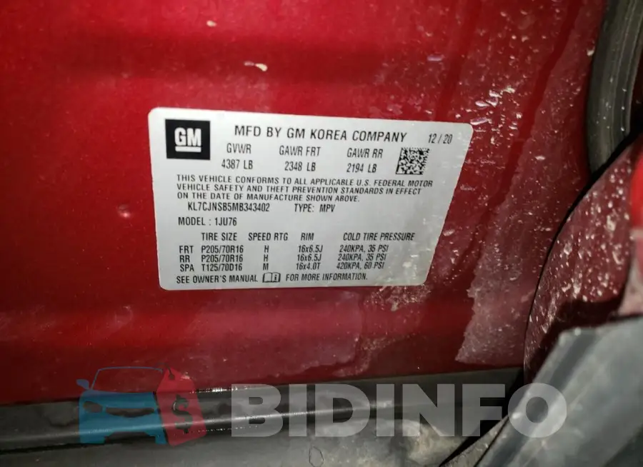 KL7CJNSB5MB343402 Photo# 13