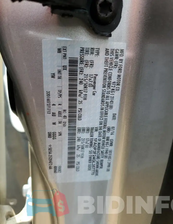 1FADP3F24GL357770 Photo# 13