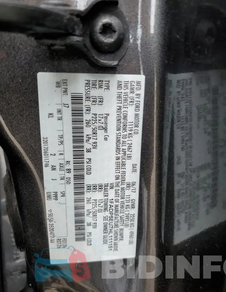 1FADP5EU7HL111151 Photo# 13