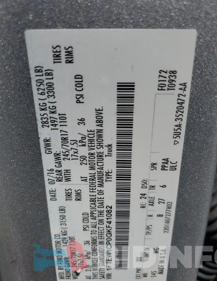 1FTEW1CP0GKF41082 Photo# 12