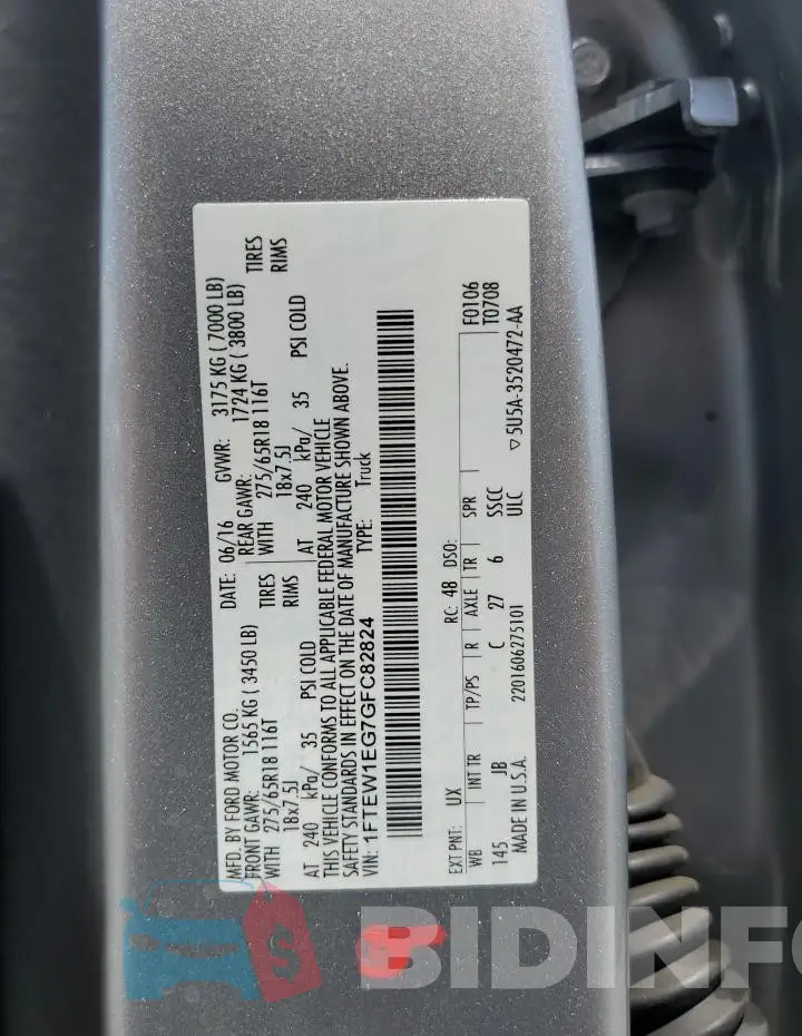 1FTEW1EG7GFC82824 Photo# 13