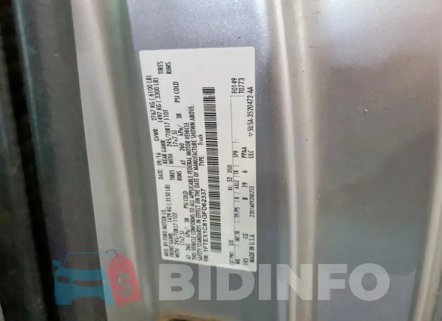 1FTEX1C81GFD62337 Photo# 12