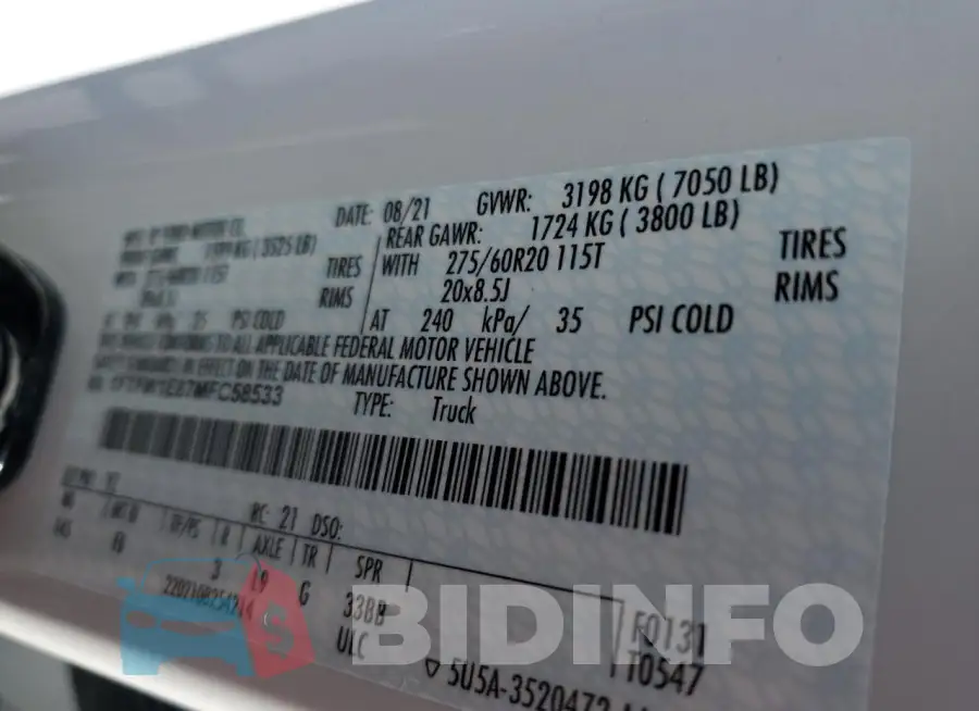 1FTFW1E87MFC58533 Photo# 12