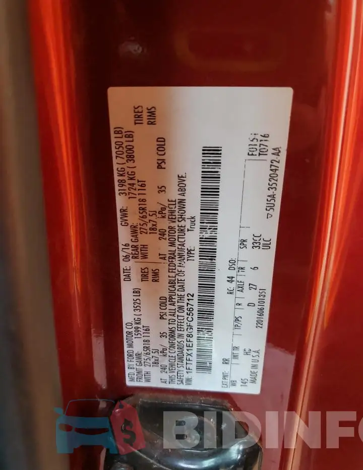 1FTFX1EF8GFC56712 Photo# 12