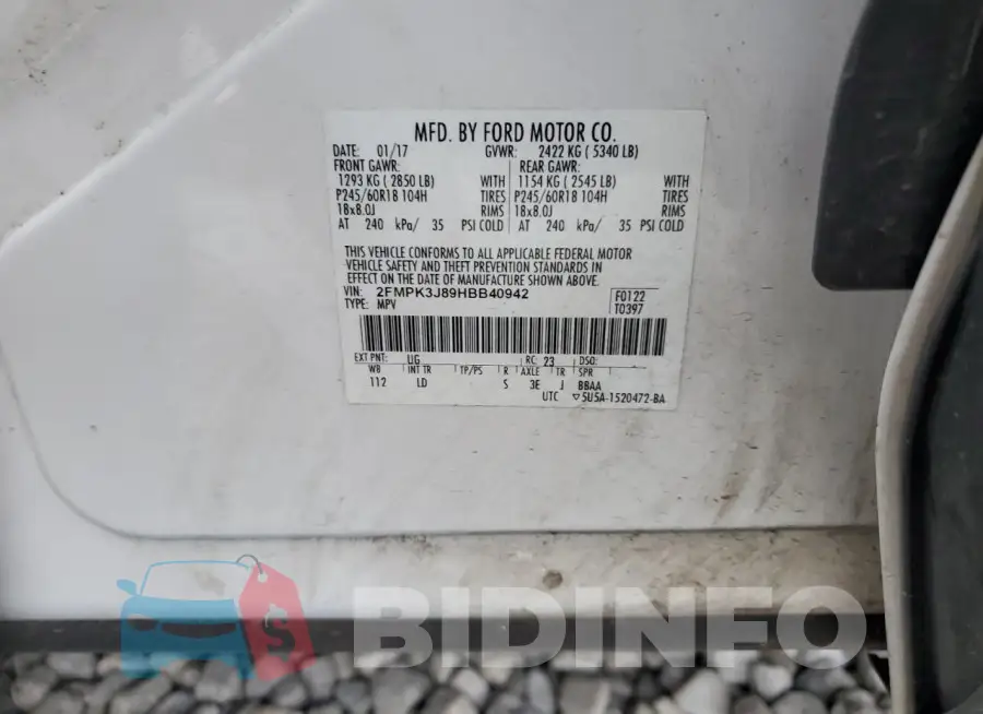 2FMPK3J89HBB40942 Photo# 13
