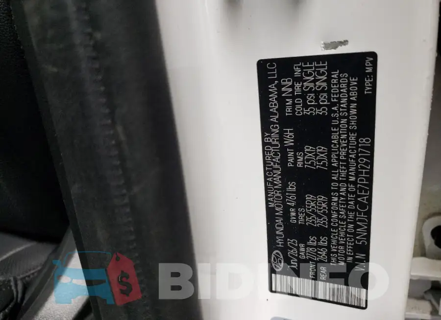 5NMJFCAE7PH291718 Photo# 12