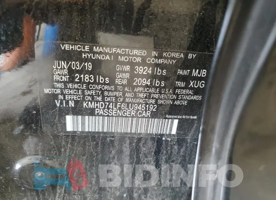 KMHD74LF6LU945192 Photo# 12