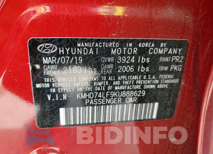KMHD74LF9KU888629 Photo# 12