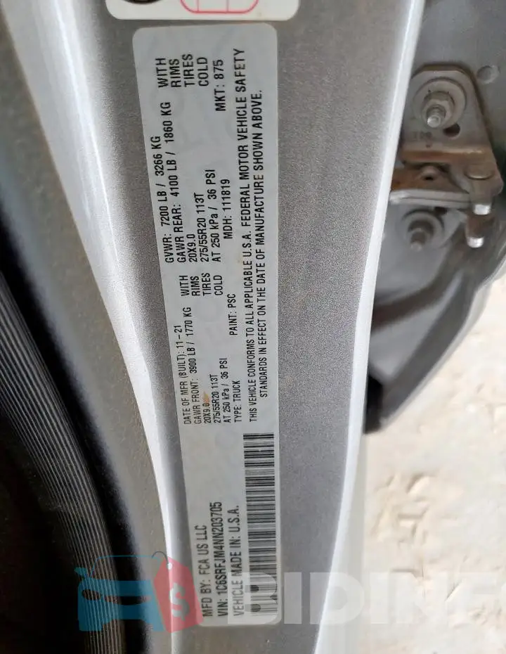 1C6SRFJM4NN203705 Photo# 12