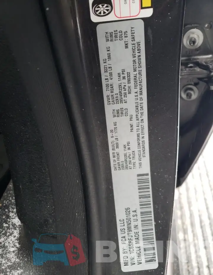 1C6SRFJT9MN501026 Photo# 12