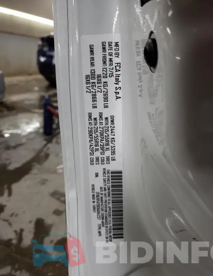 ZFBERFAT9G6A94237 Photo# 13