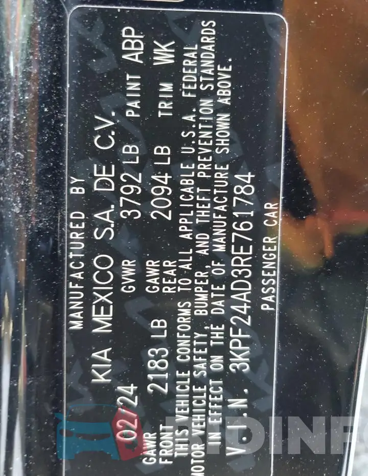3KPF24AD3RE761784 Photo# 13