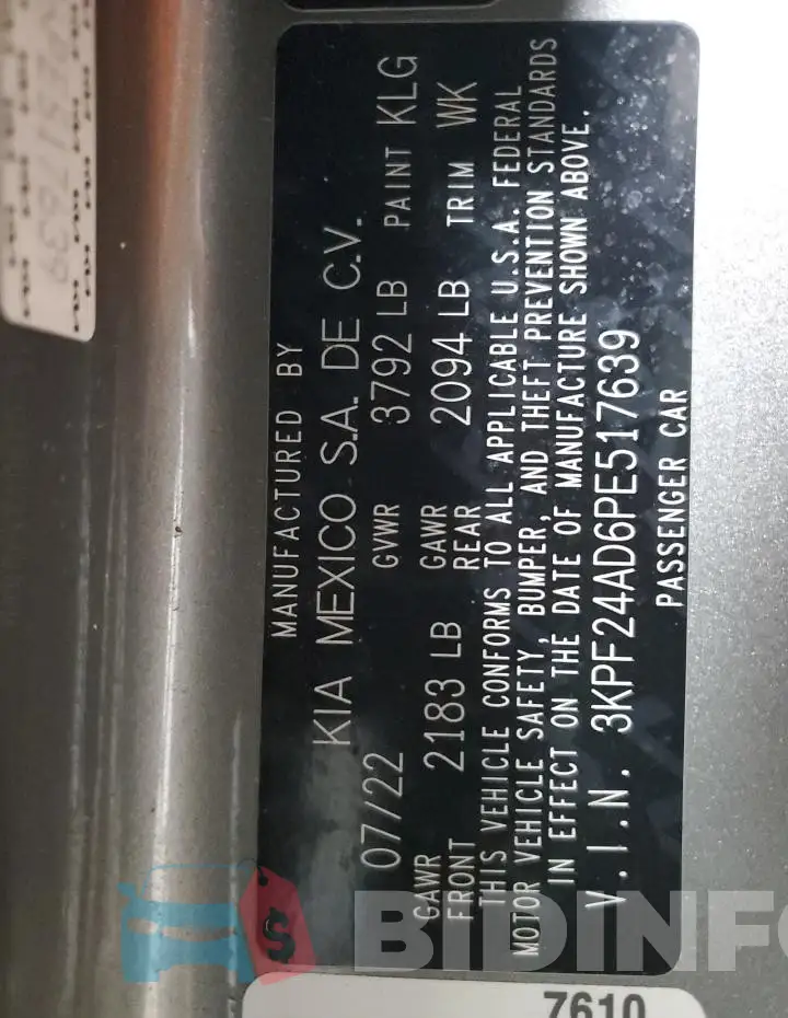 3KPF24AD6PE517639 Photo# 12