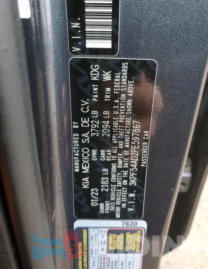 3KPF54AD2PE597867 Photo# 12