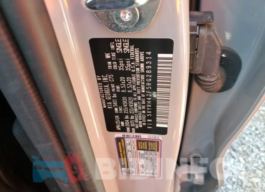 5XYRH4JF5RG289314 Photo# 13