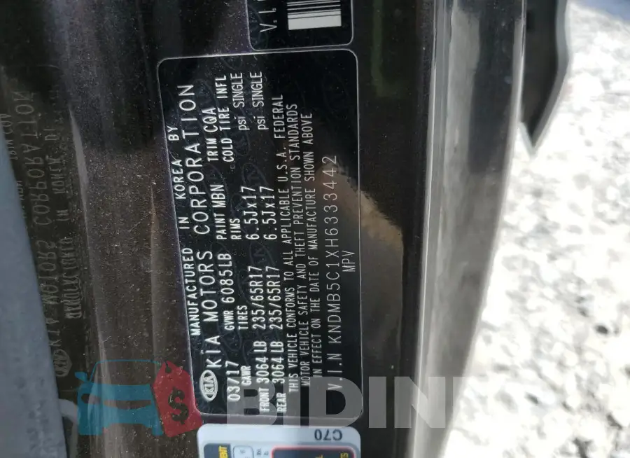 KNDMB5C1XH6333442 Photo# 13