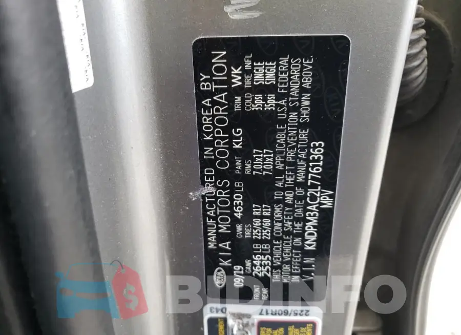 KNDPM3AC2L7761363 Photo# 13