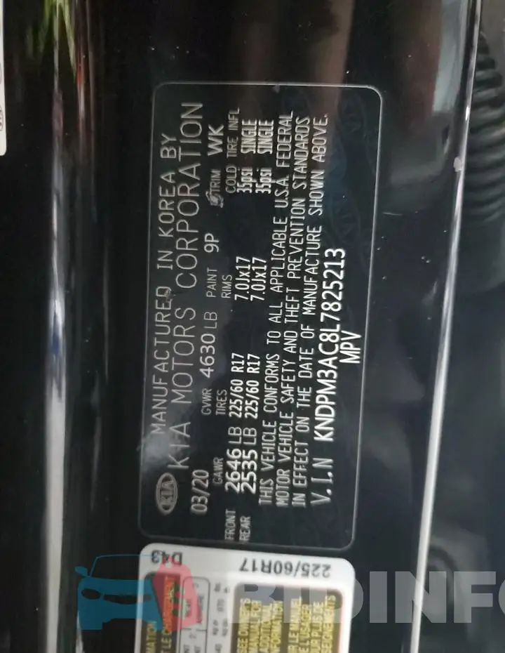 KNDPM3AC8L7825213 Photo# 13